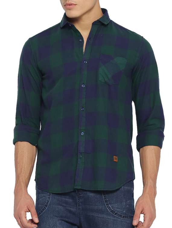 mens checks casual shirt
