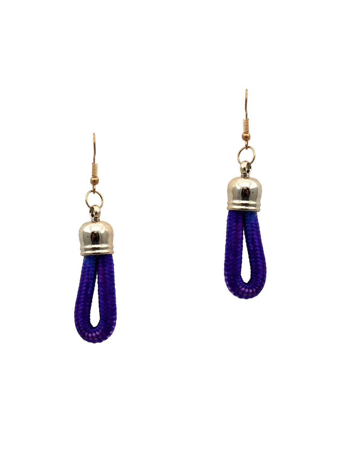blue cotton drop earring