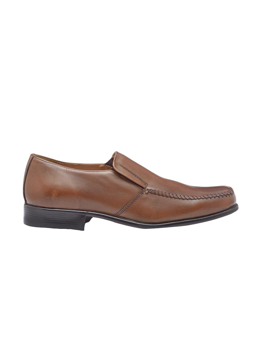 tan leather formal slip on - 15101042 - Standard Image - 1