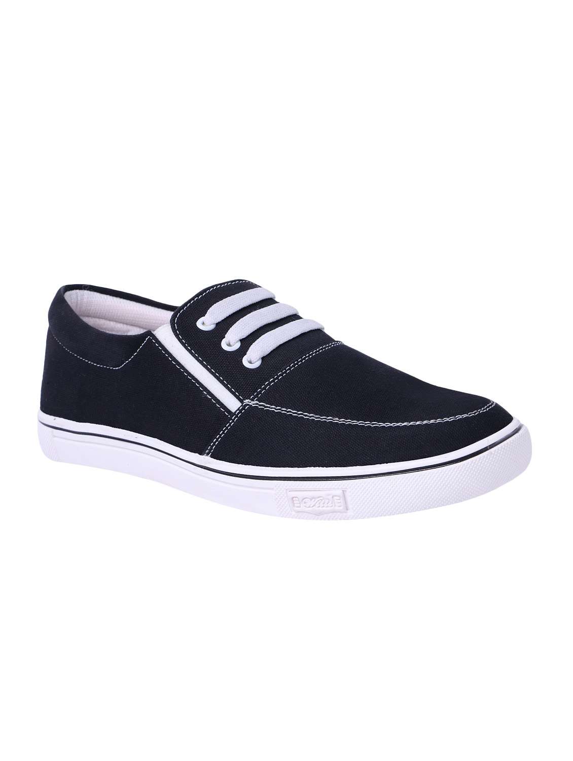 black canvas casual slipon