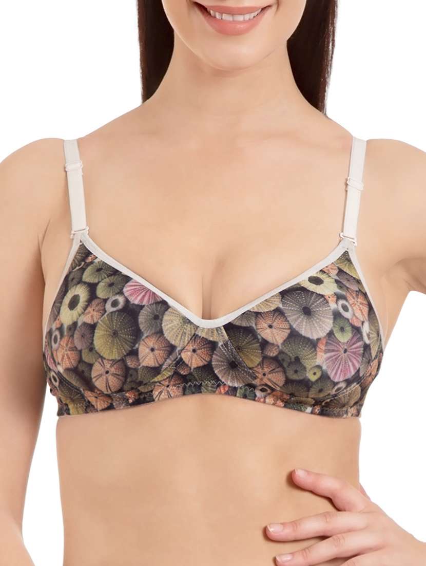 black cotton t-shirt bra