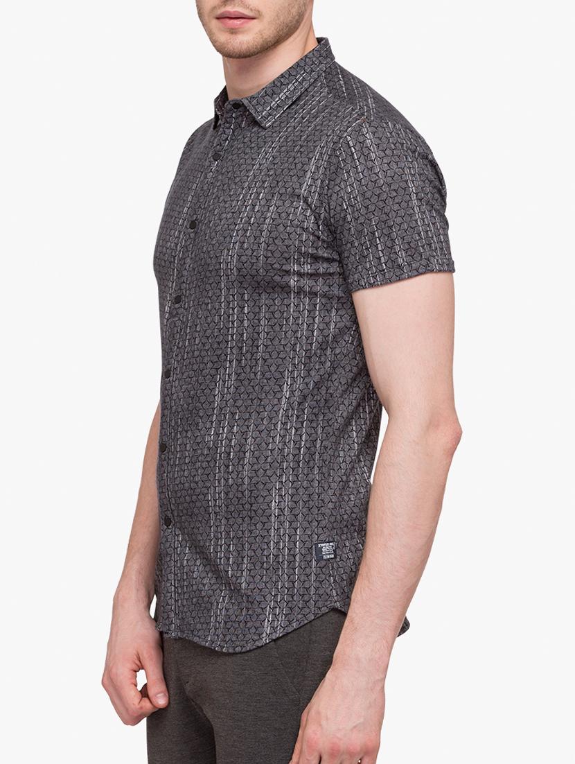 grey cotton casual shirt - 15113406 -  Standard Image - 1