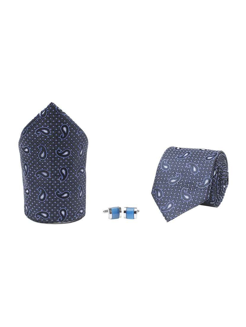 blue micro fiber tie