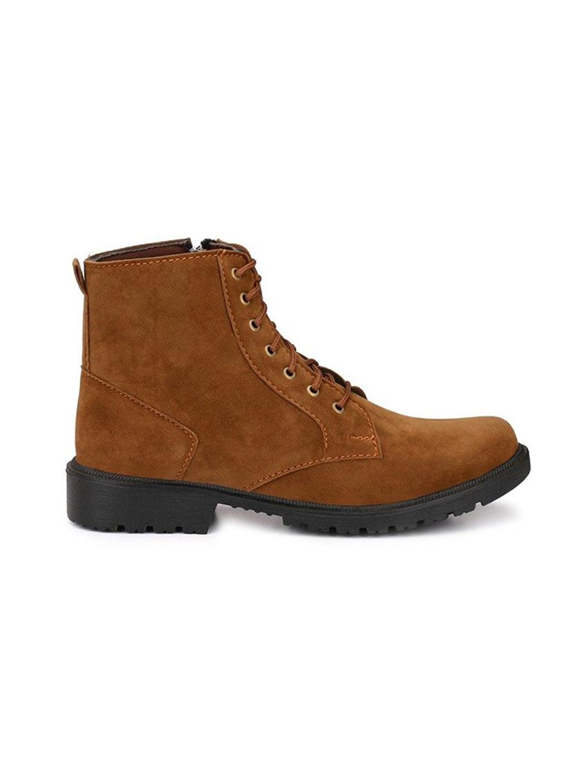 brown suede high ankle boot - 15121177 - Standard Image - 1