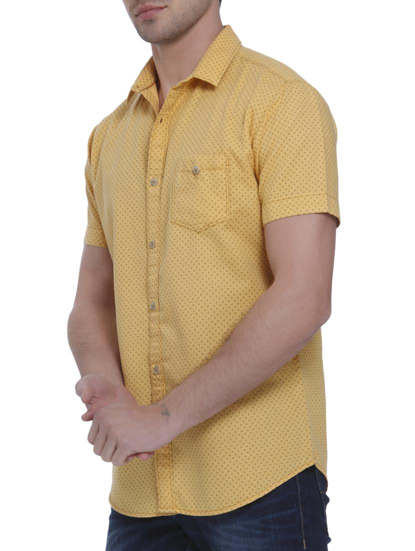 yellow cotton casual shirt - 15124552 - Standard Image - 1
