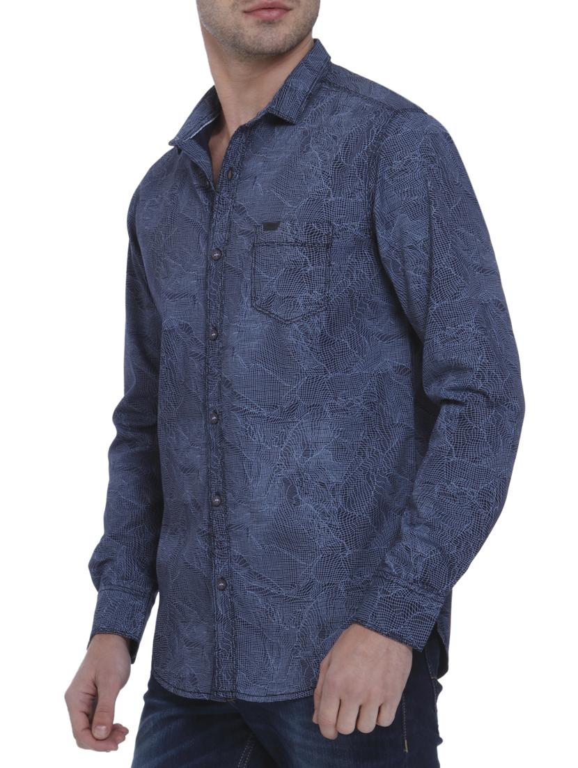 blue cotton casual shirt - 15124554 - Standard Image - 1