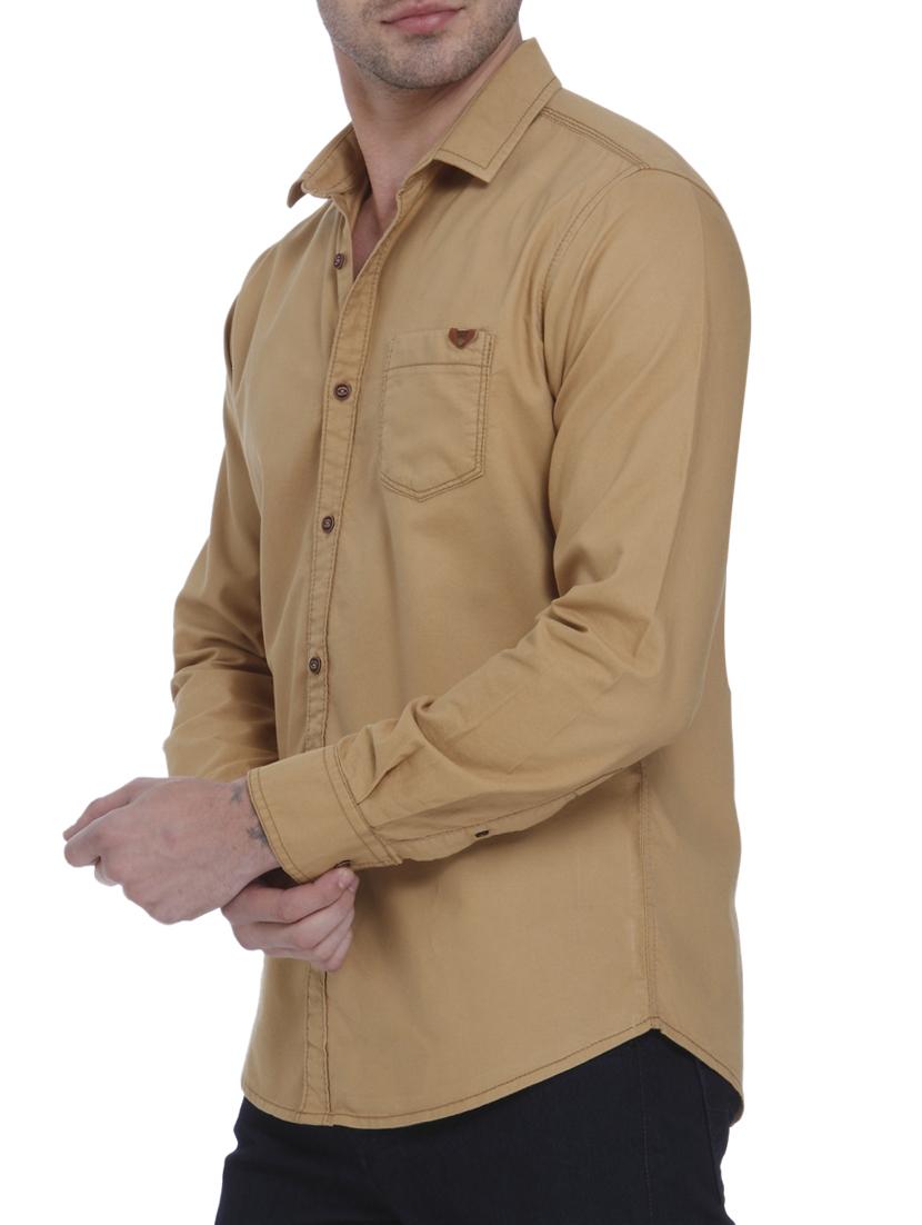 beige cotton casual shirt - 15124562 -  Standard Image - 1