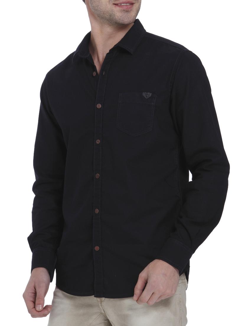 black cotton casual shirt - 15124563 - Standard Image - 1
