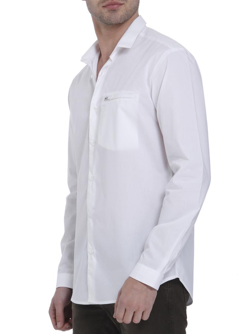 white cotton casual shirt - 15124565 - Standard Image - 1