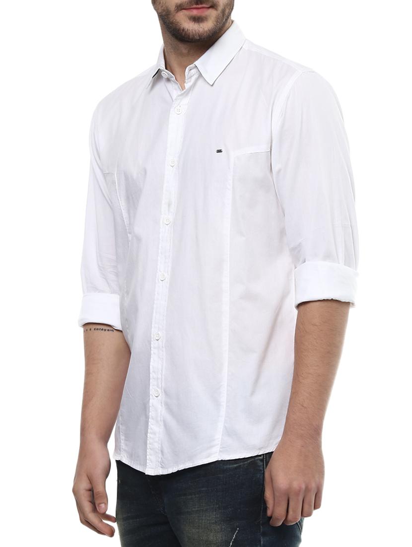 white cotton casual shirt - 15124573 - Standard Image - 1