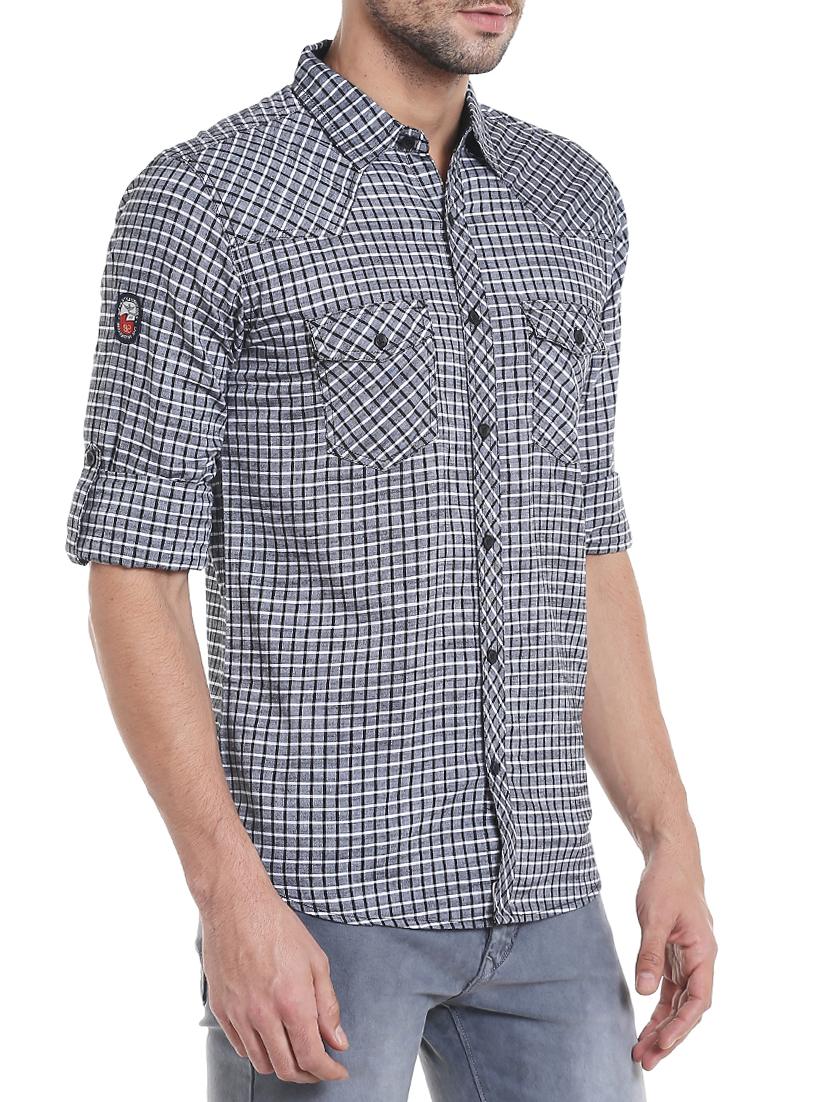 grey cotton casual shirt - 15124596 -  Standard Image - 1