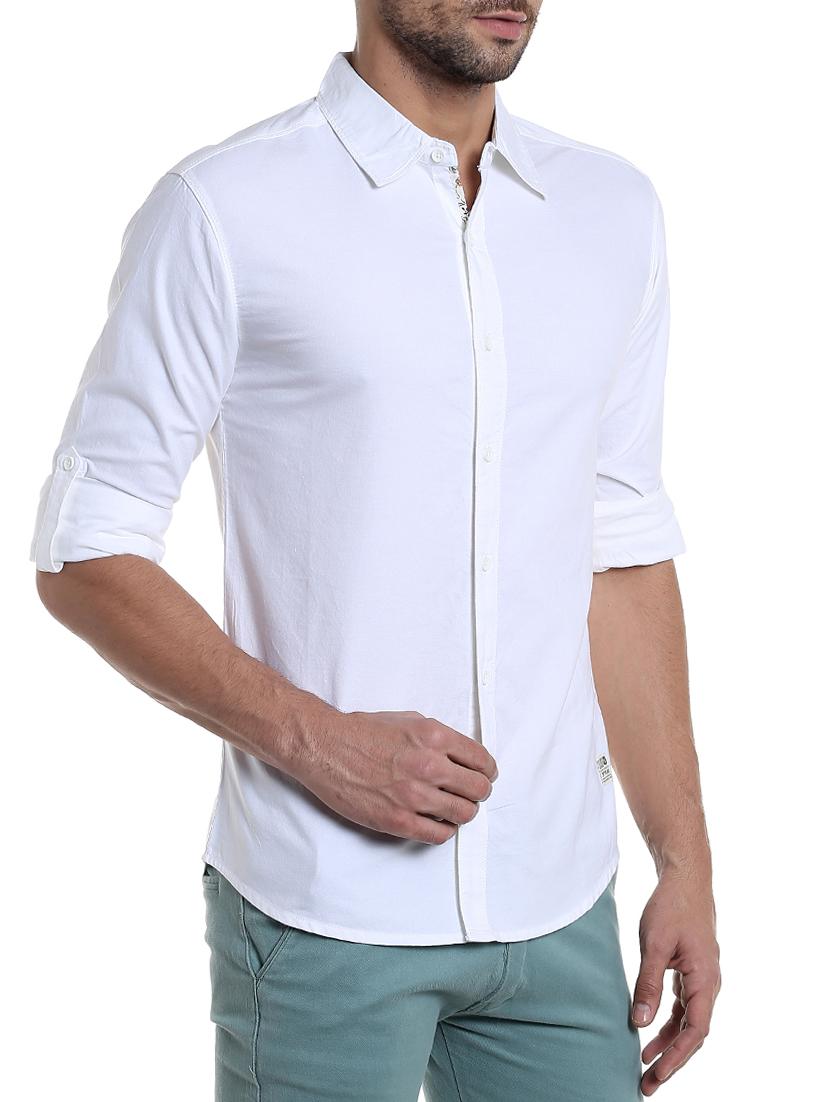 white cotton casual shirt - 15124612 - Standard Image - 1