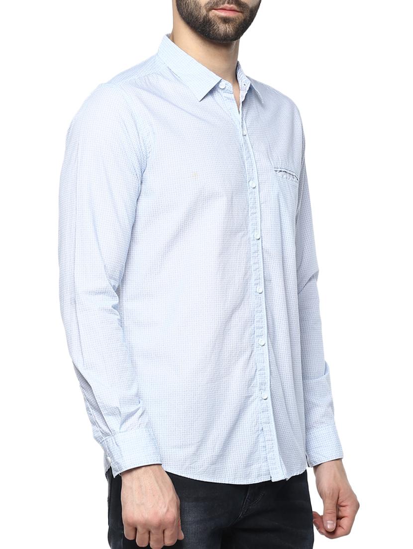 light blue cotton casual shirt - 15124670 - Standard Image - 1