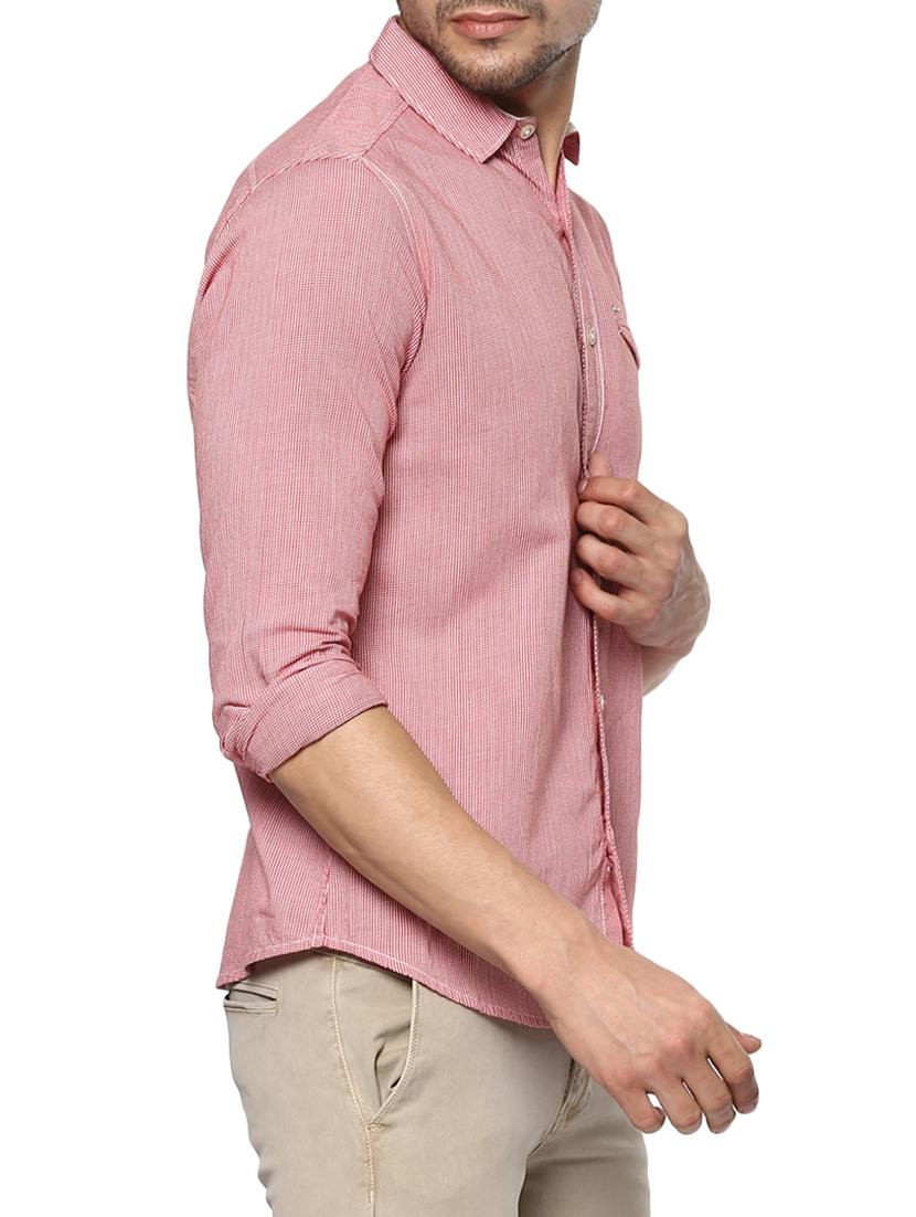 pink cotton casual shirt - 15124677 - Standard Image - 1