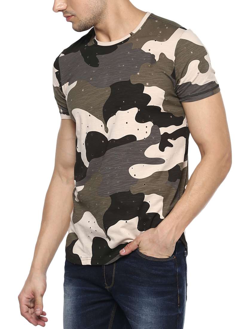 multi colored cotton all over print t-shirt - 15124726 -  Standard Image - 1