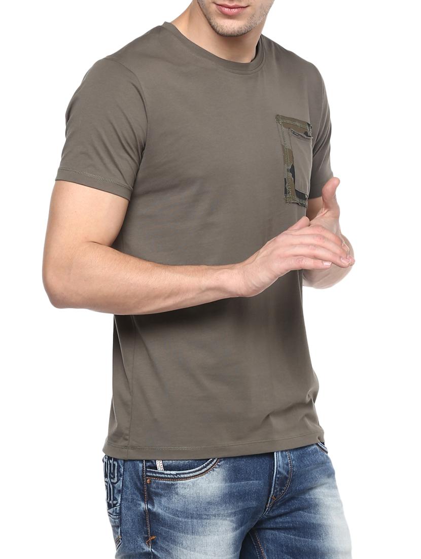 grey cotton pocket t-shirt - 15124736 -  Standard Image - 1