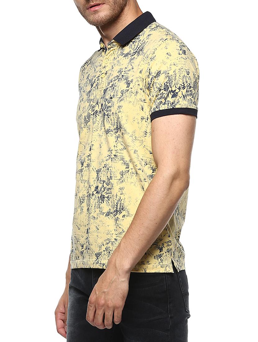 yellow cotton all over print t-shirt - 15124771 - Standard Image - 1