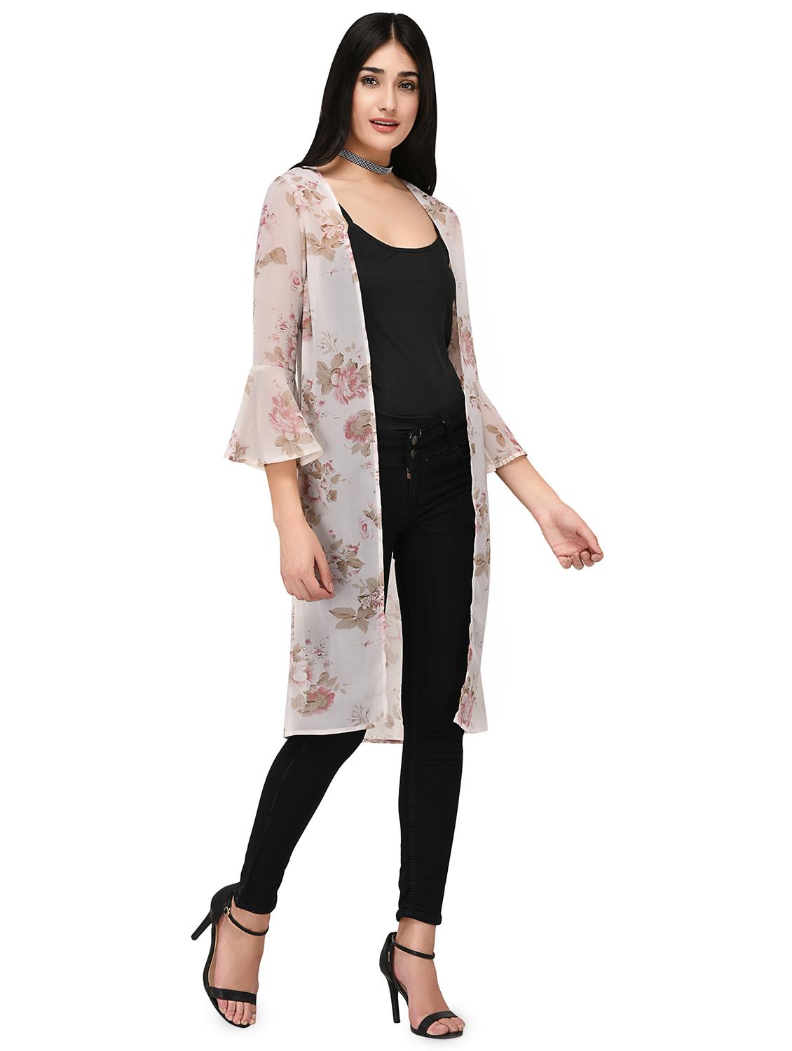white floral shrug - 15128206 - Standard Image - 1