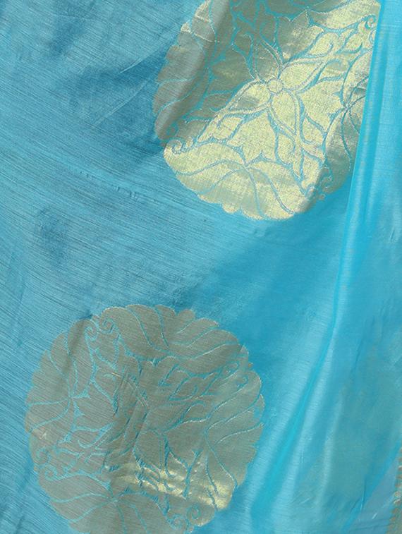 blue chanderi dupatta - 15128318 -  Standard Image - 1