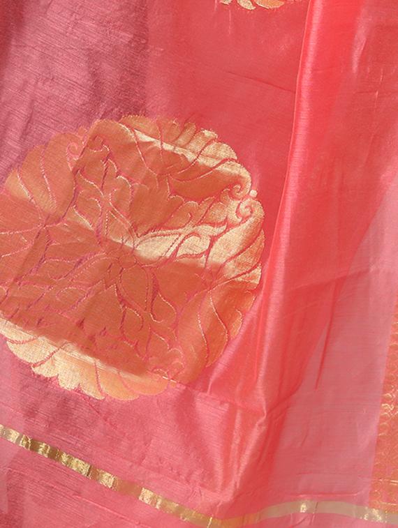 orange chanderi dupatta - 15128319 - Standard Image - 1