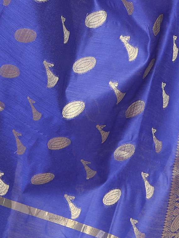 blue chanderi dupatta - 15128321 -  Standard Image - 1