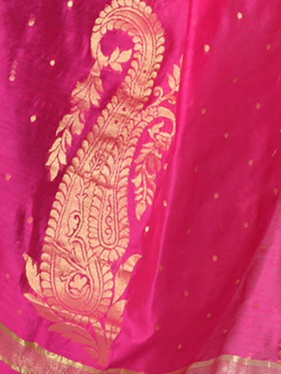 pink chanderi dupatta - 15128349 - Standard Image - 1