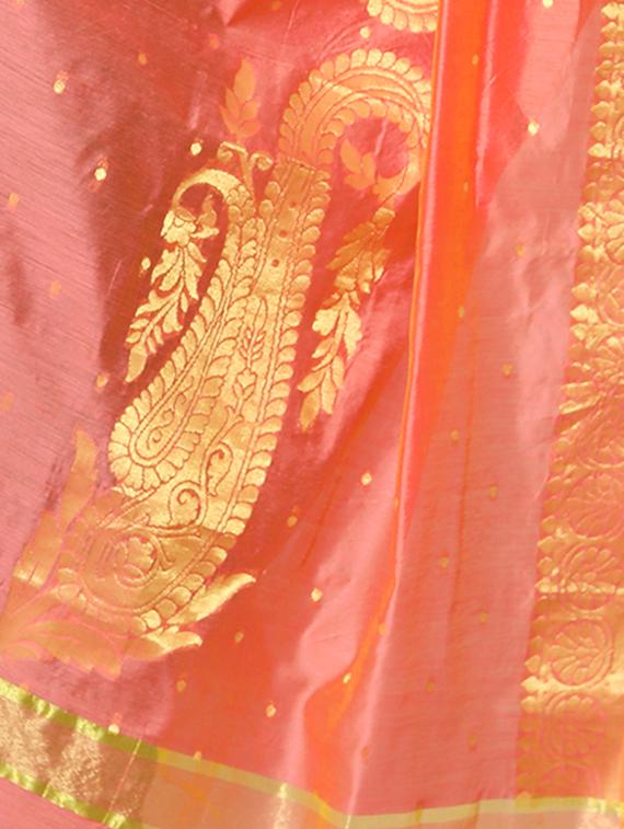 orange chanderi dupatta - 15128354 - Standard Image - 1