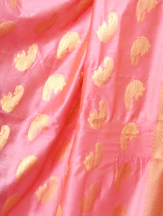 pink chanderi dupatta - 15132535 -  Standard Image - 1