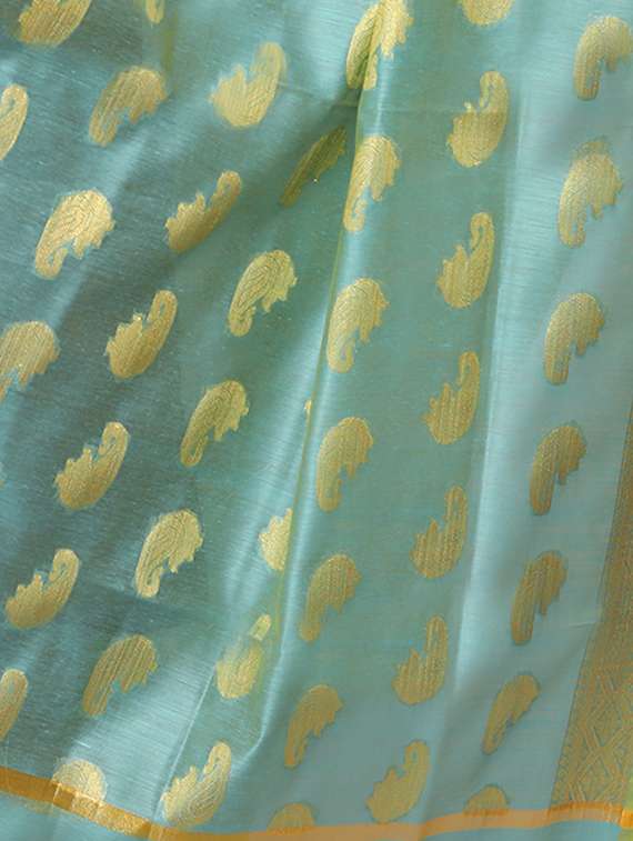 blue chanderi dupatta - 15132536 -  Standard Image - 1