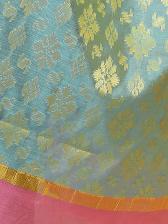 blue chanderi dupatta - 15132540 -  Standard Image - 1