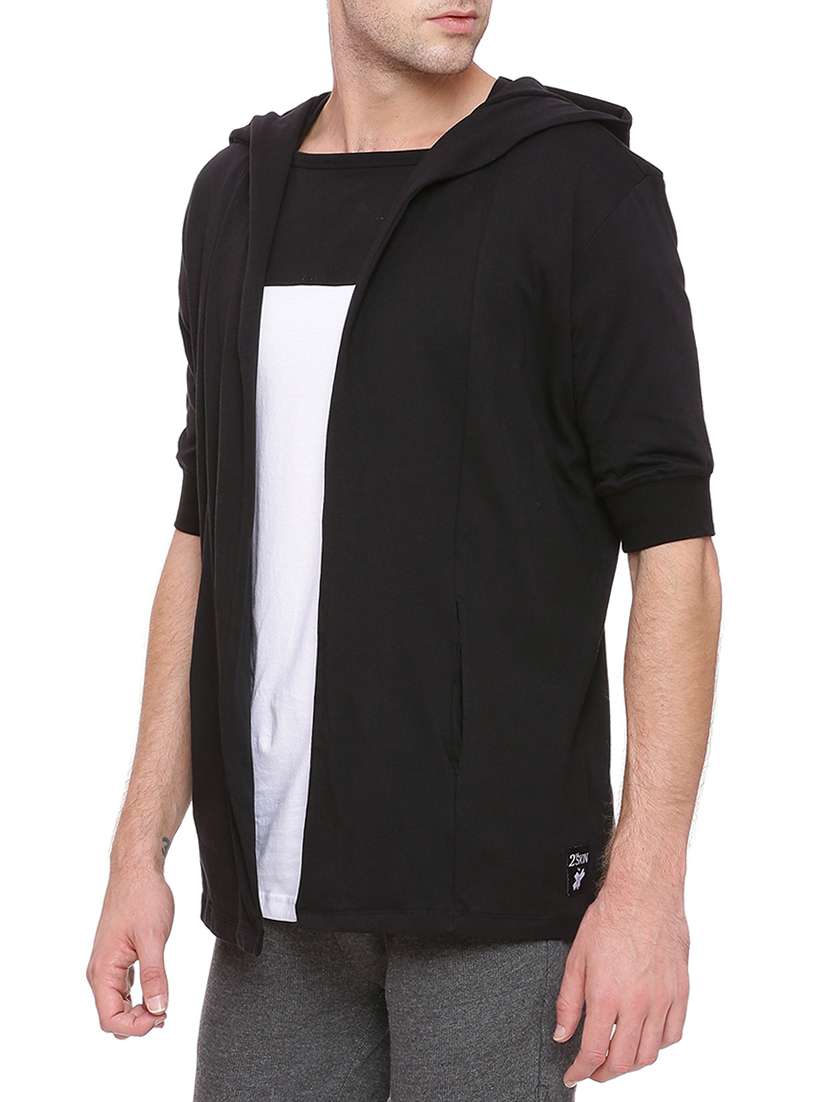 black cotton shrug - 15135280 -  Standard Image - 1