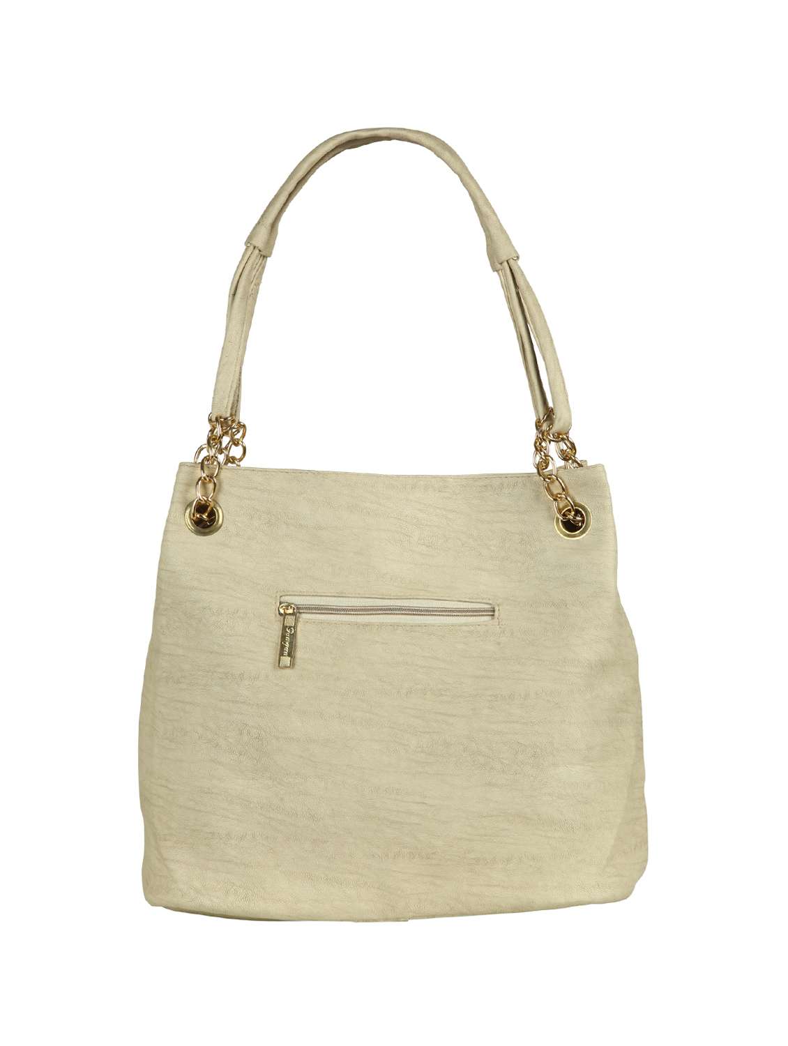 beige leatherette regular handbag - 15136449 - Standard Image - 1