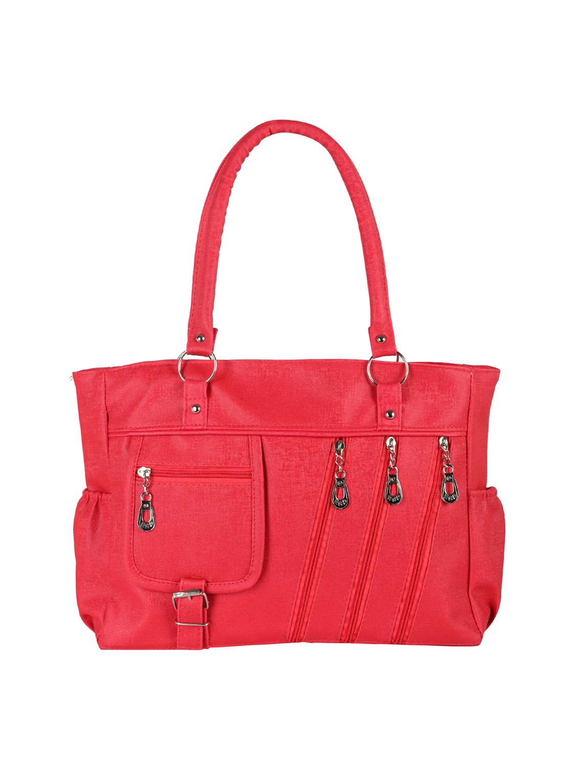 pink leatherette  regular handbag