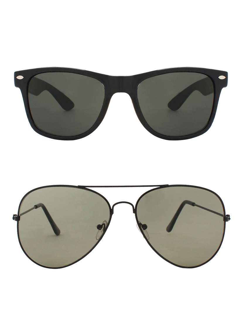 zyaden combo of 2 sunglasses wayfarer & aviator sunglasses-combo 2368