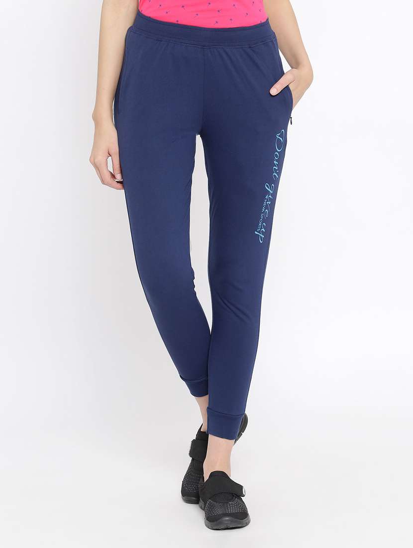 blue cotton track pants