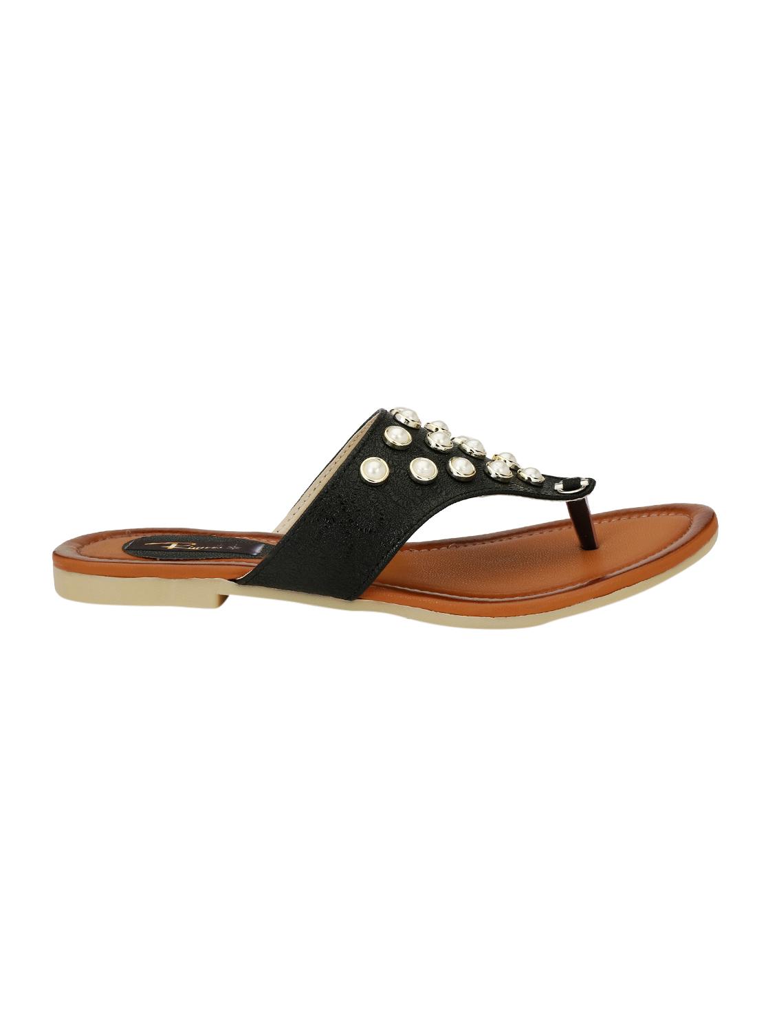 black open thong  sandal - 15140158 -  Standard Image - 1