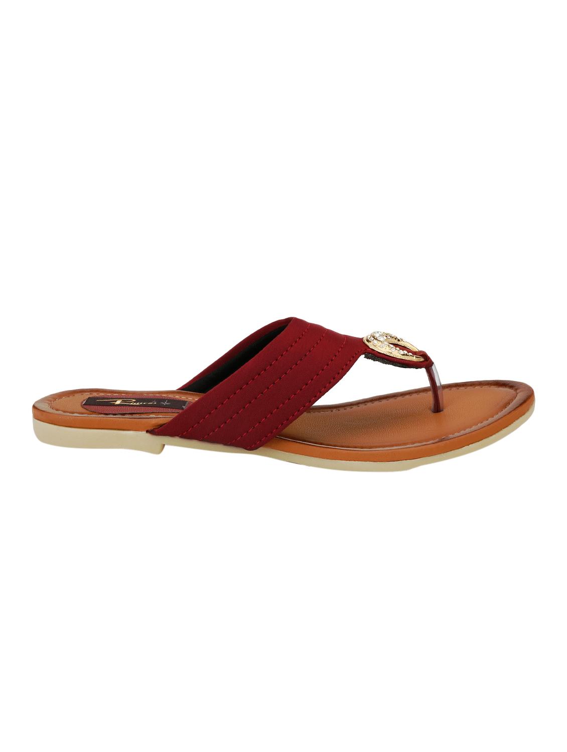 maroon  toe separator sandal - 15140165 -  Standard Image - 1