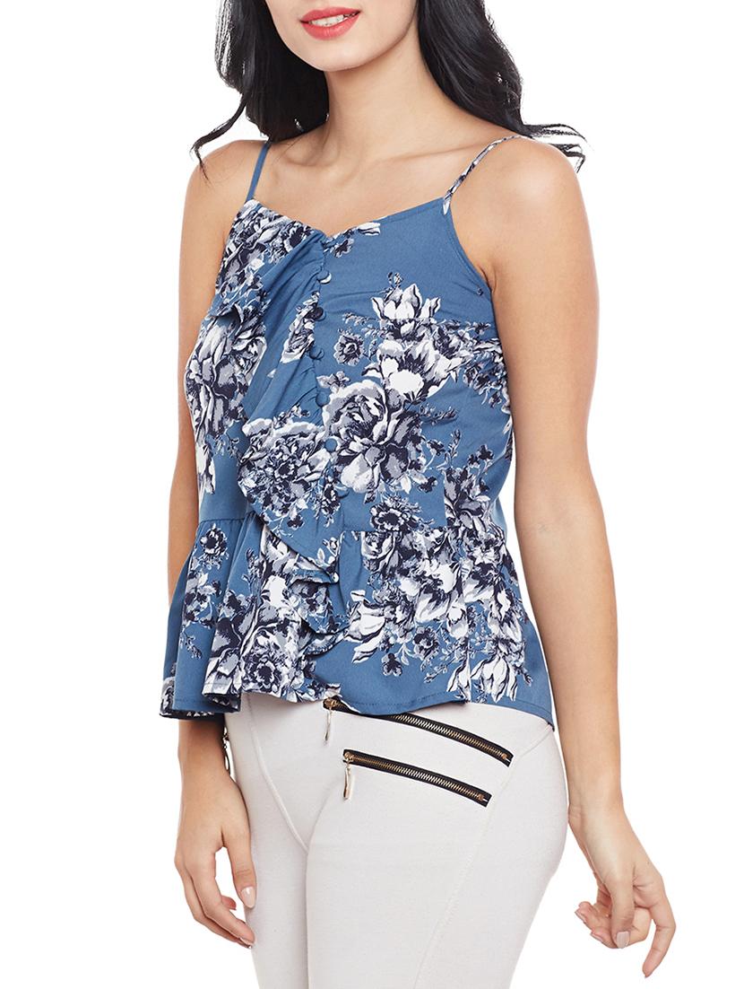 ruffled floral cami top - 15141748 - Standard Image - 1