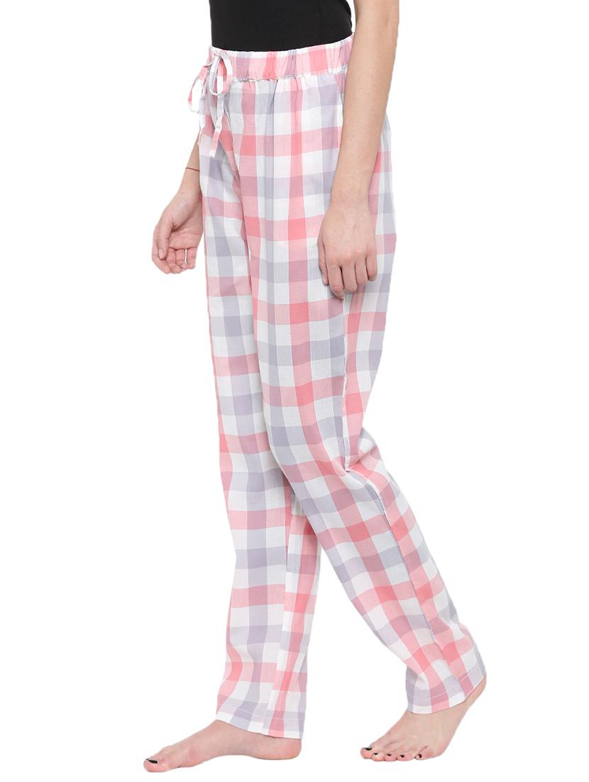 pink checkered cotton pajama - 15142660 -  Standard Image - 1