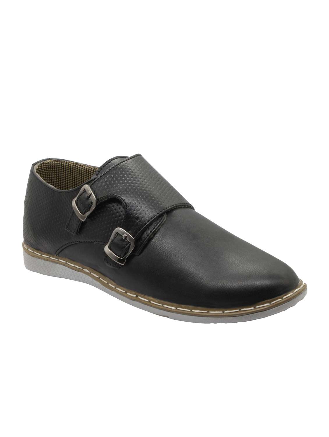 Black Leatherette Casual Slipon