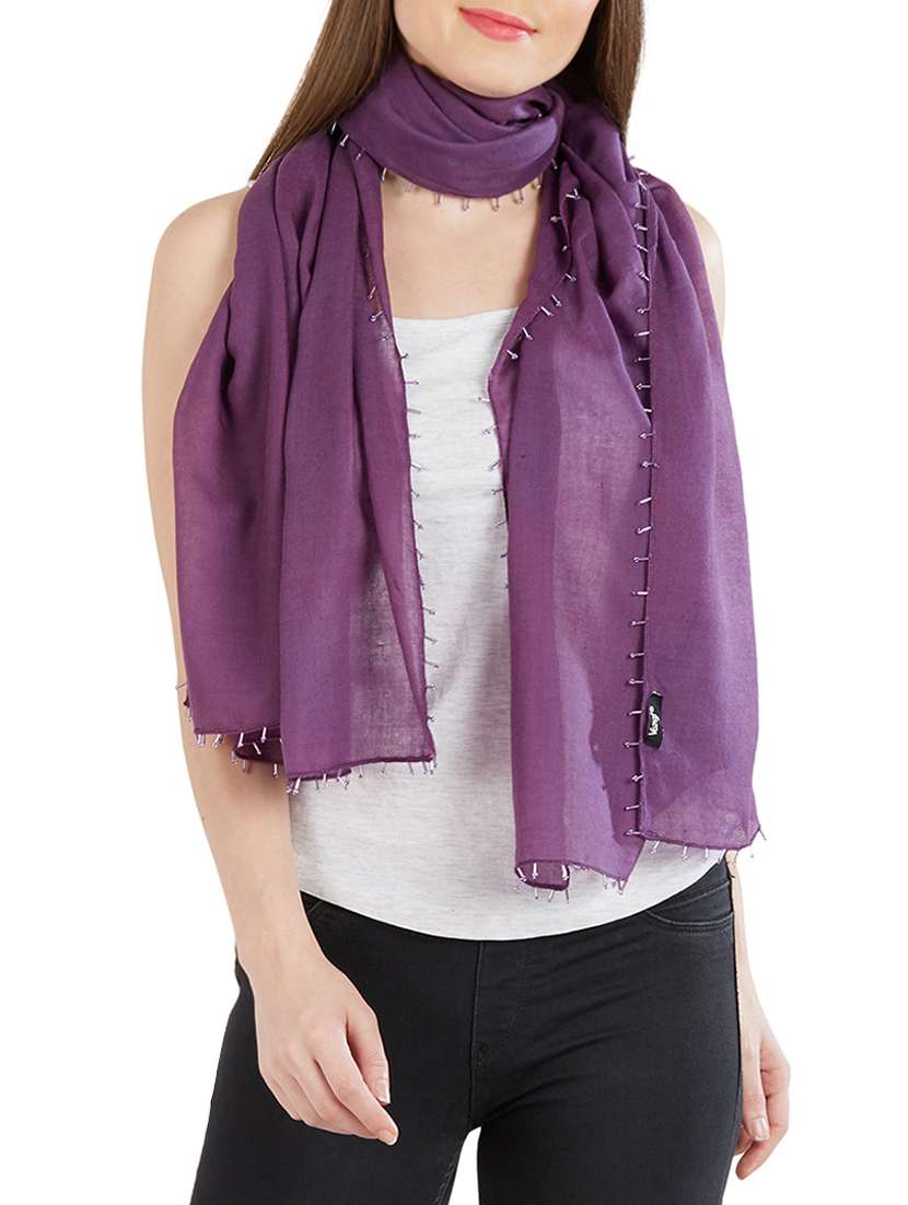 purple cotton scarf