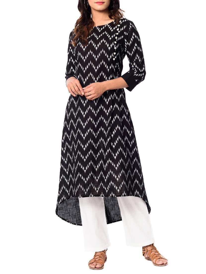 high low chevron kurta