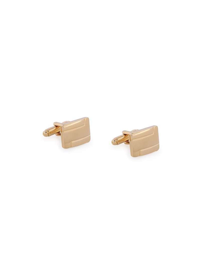 gold metal cufflink