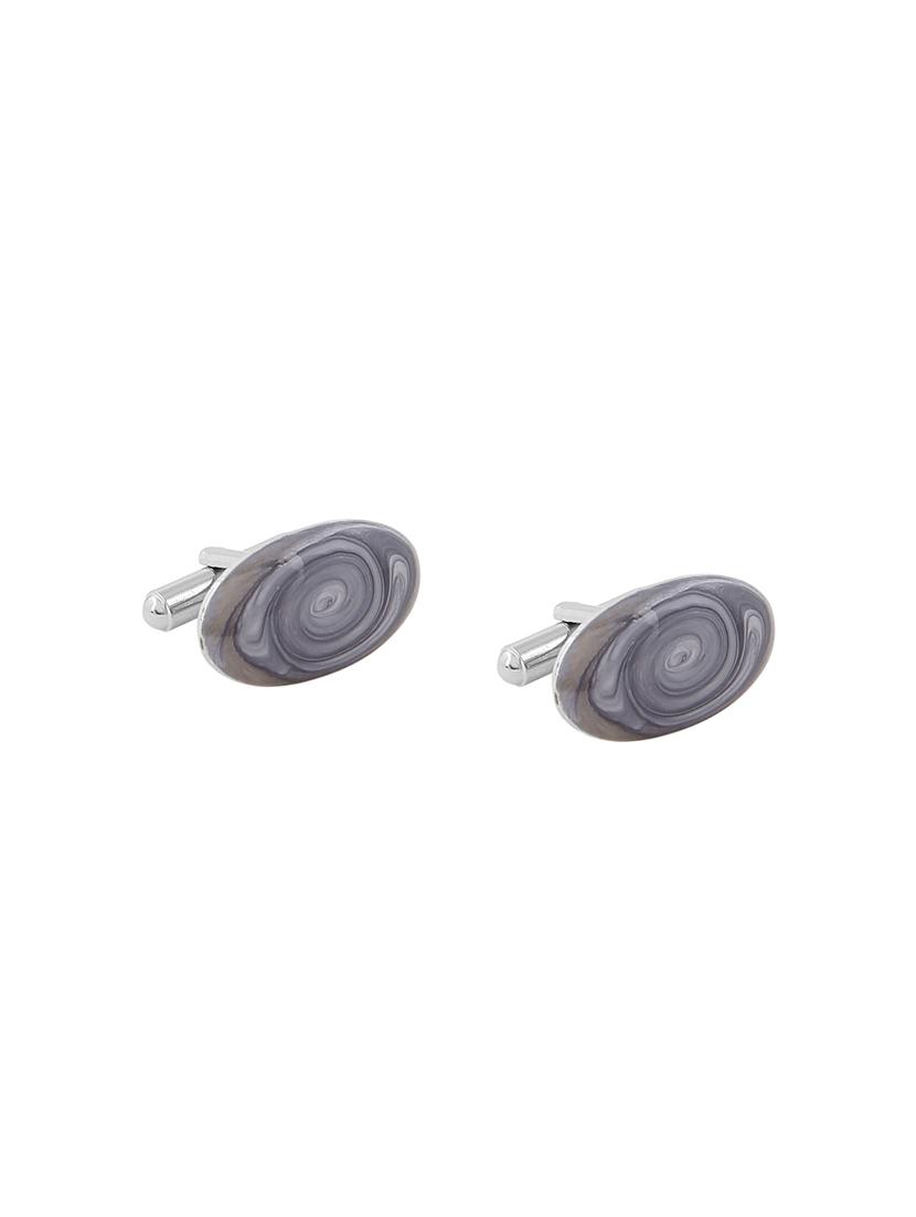 grey metal cufflink