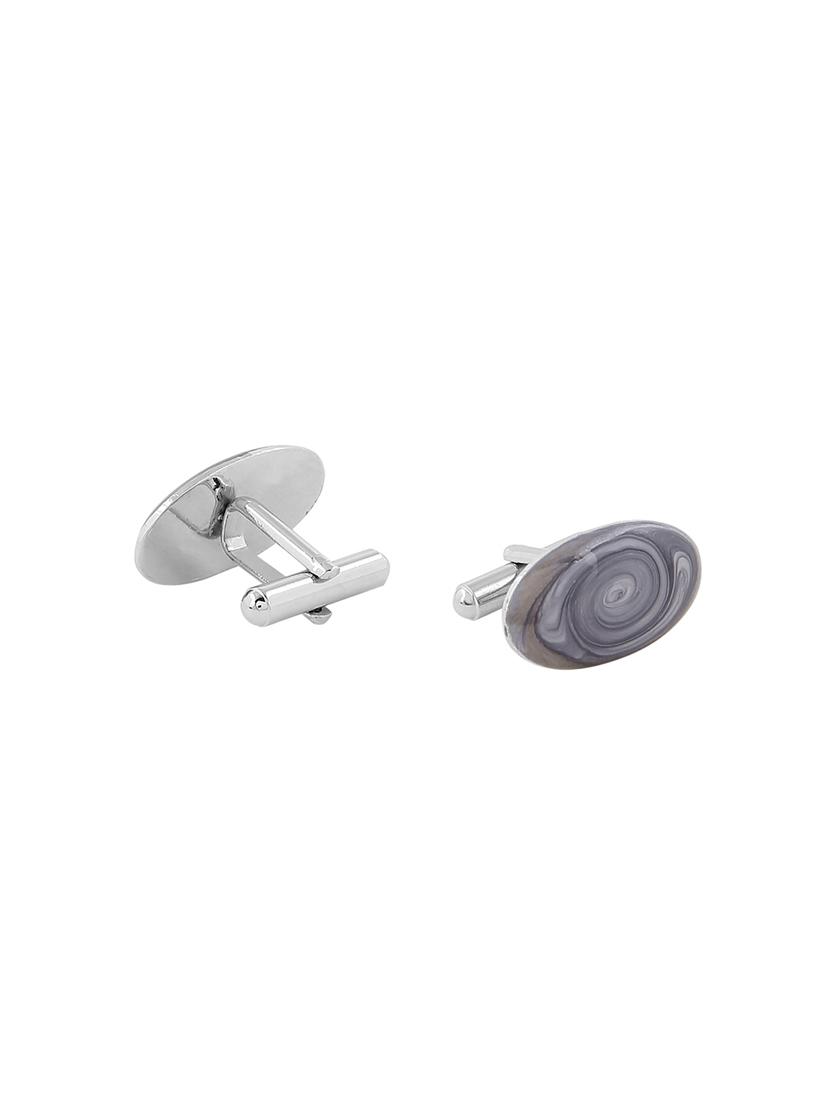 grey metal cufflink - 15159220 - Standard Image - 1