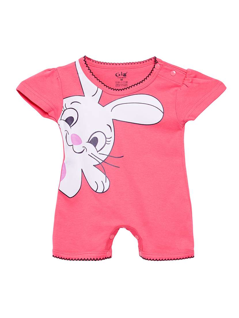 pink cotton romper