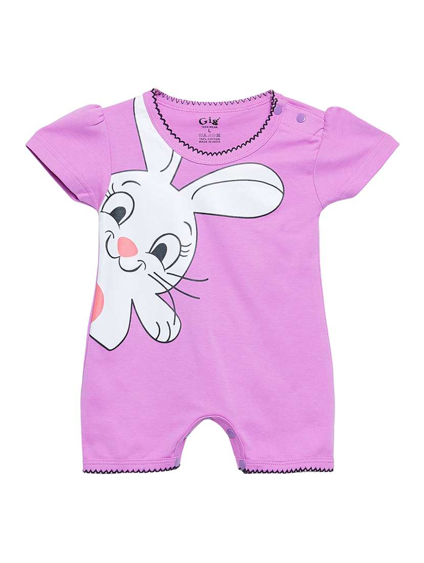 purple cotton romper