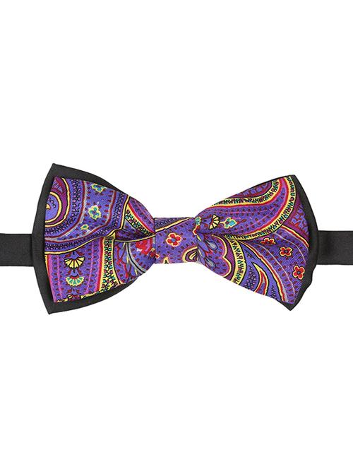purple micro fiber bow tie - 15160570 -  Standard Image - 0
