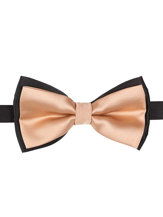 brown micro fiber bow tie