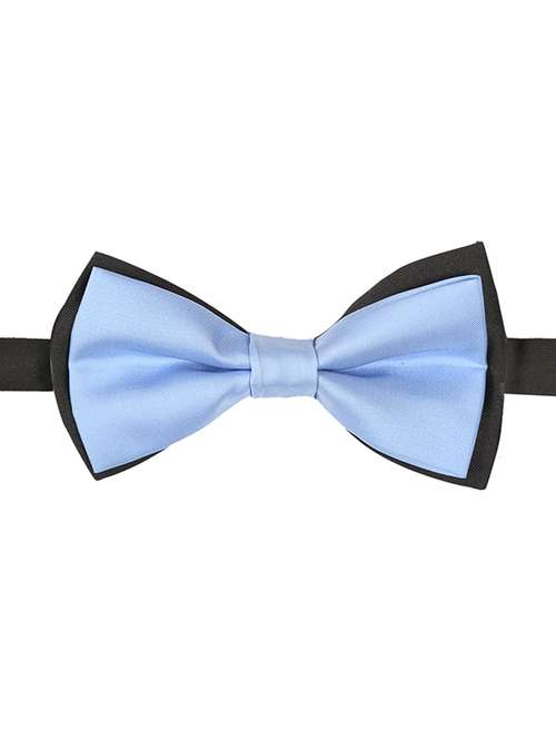blue micro fiber bow tie - 15160597 - Standard Image - 0